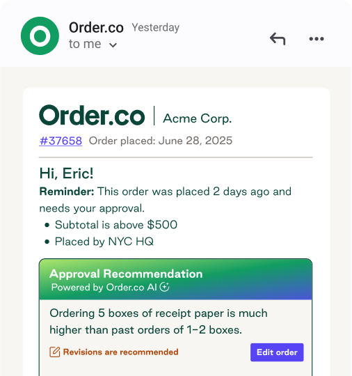 AI Approvals Screen