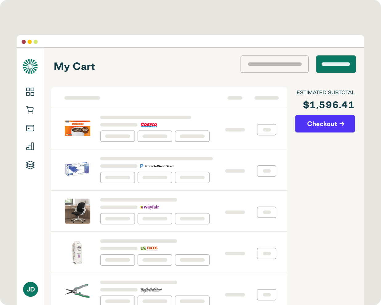 one cart visual