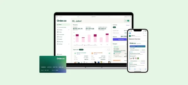 order.co platform with cards and mobile option