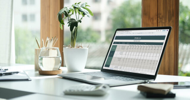 procurement kpi tracking on a laptop