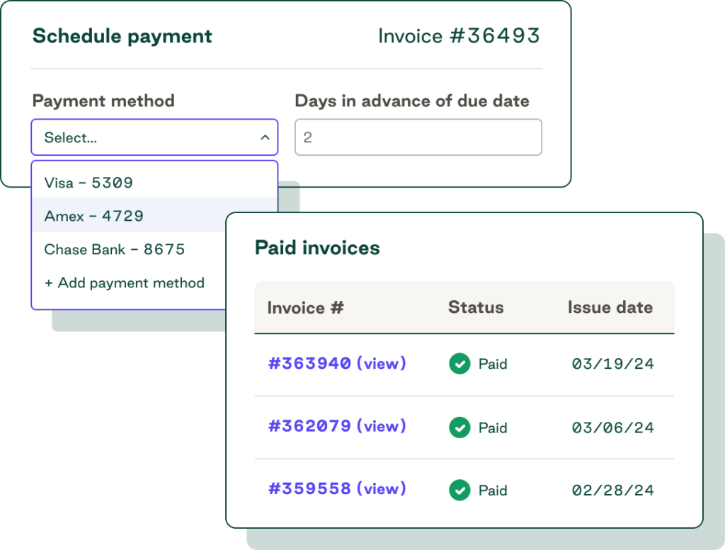 Payment scheduling and invoice management using vendor payment automation software