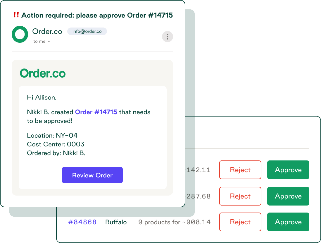 Automatic approval workflows with PO software