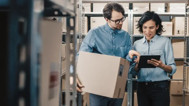 employees working on better supply chain management in retail industry