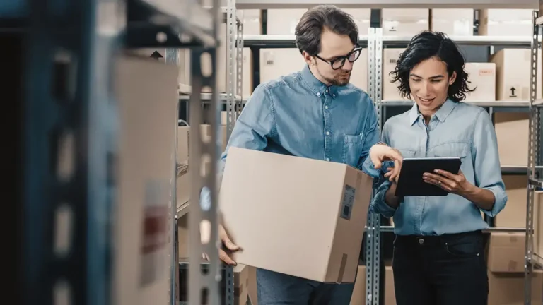 employees working on better supply chain management in retail industry
