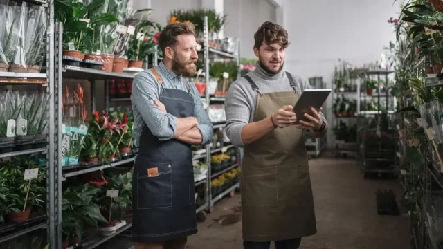 managers reviewing inventory