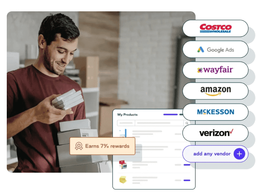 Order.co product image showing integrations for different vendors, including the furniture supplier, Wayfair