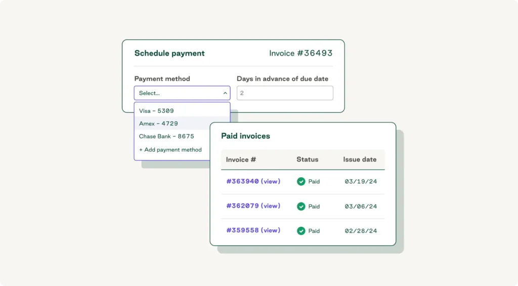 Payment scheduling and invoice management using vendor payment automation software