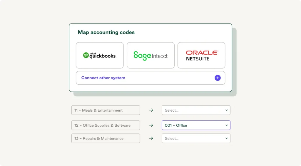 Mapping accounting codes for ERP integrations with Order.co