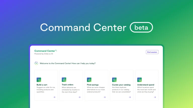 order.co AI command center (beta)
