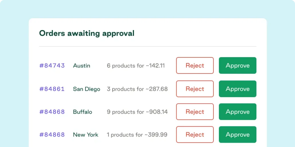 Accelerate approvals