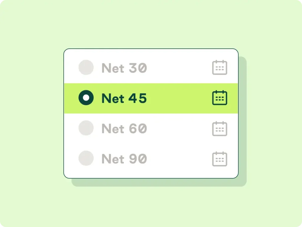 Maximize cash flow with universal net terms