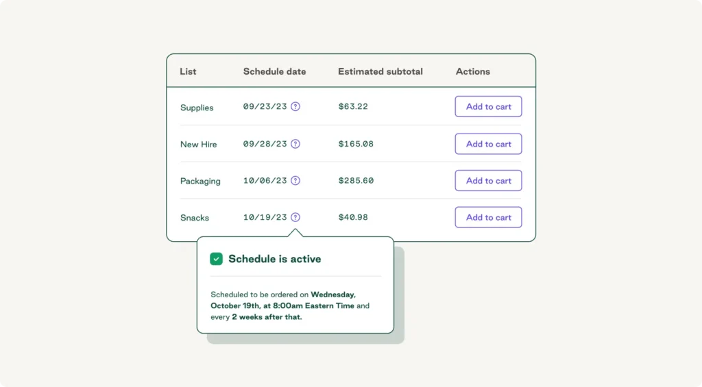 Automated payment scheduling with Order.co