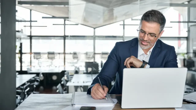 finance manager reviewing corporate credit card fraud