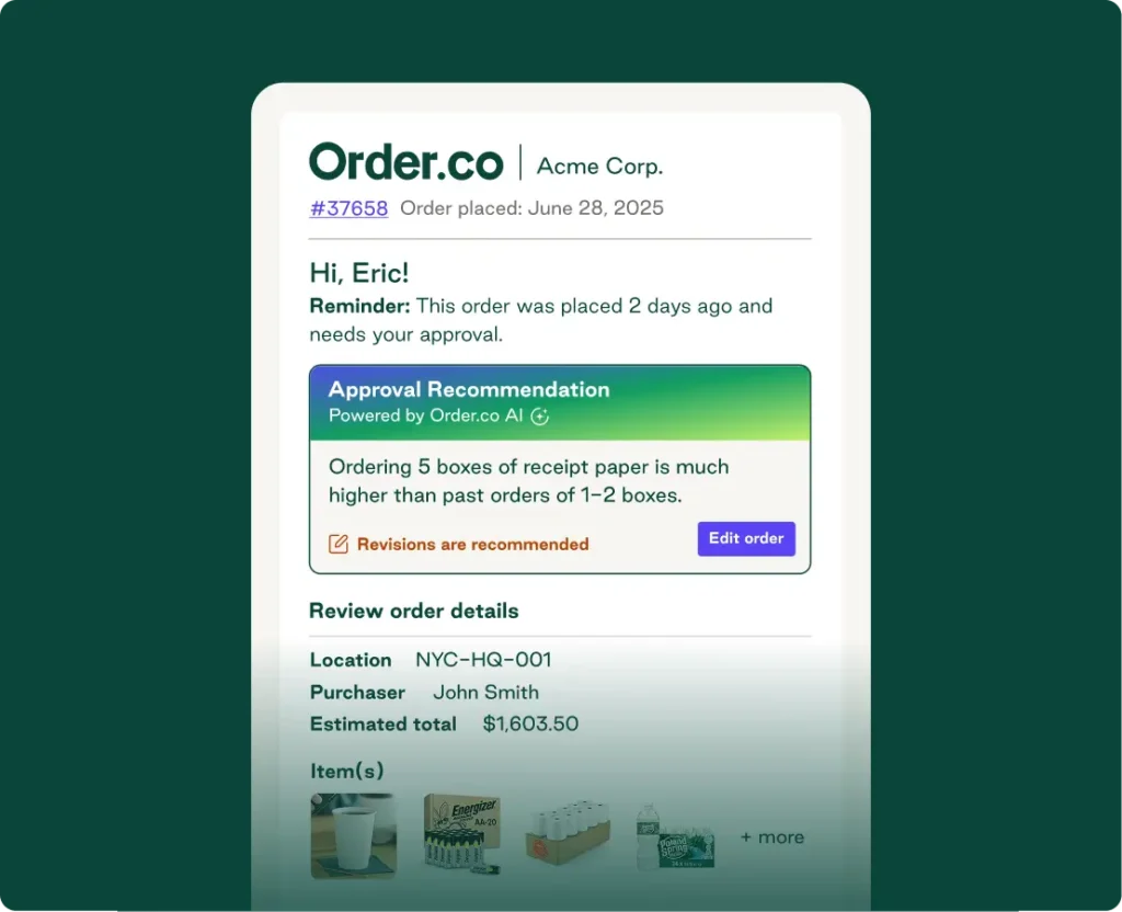 Approve purchases with confidence