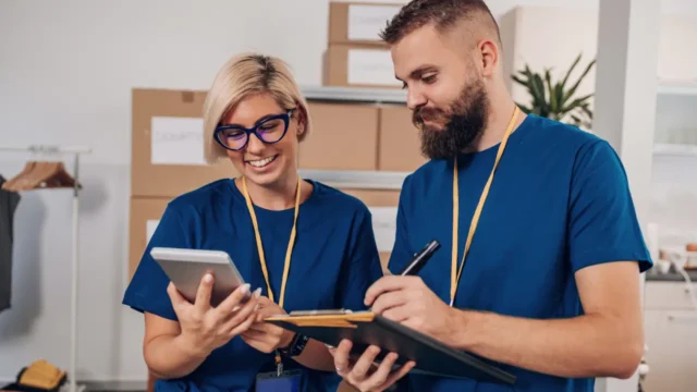 nonprofit professionals looking at accounting software options