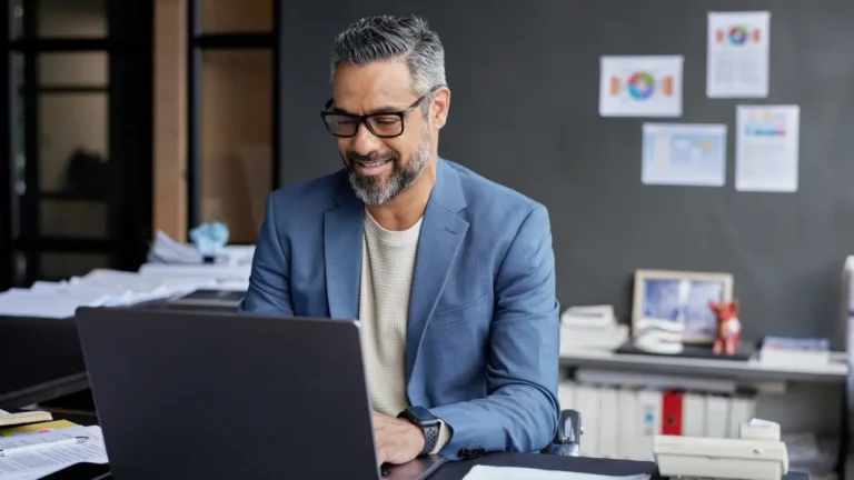 manager reading about purchase requisition approval process