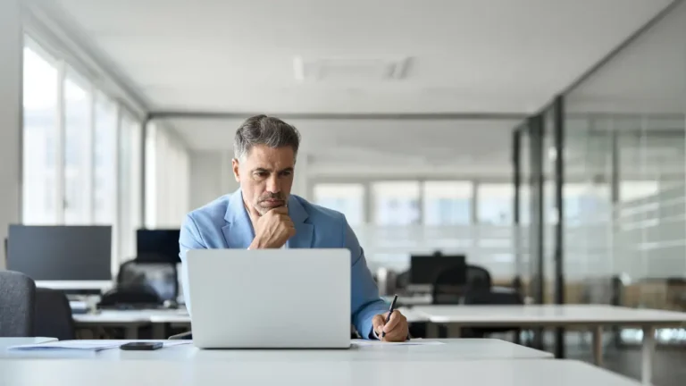 procurement manager reading about ERP procurement